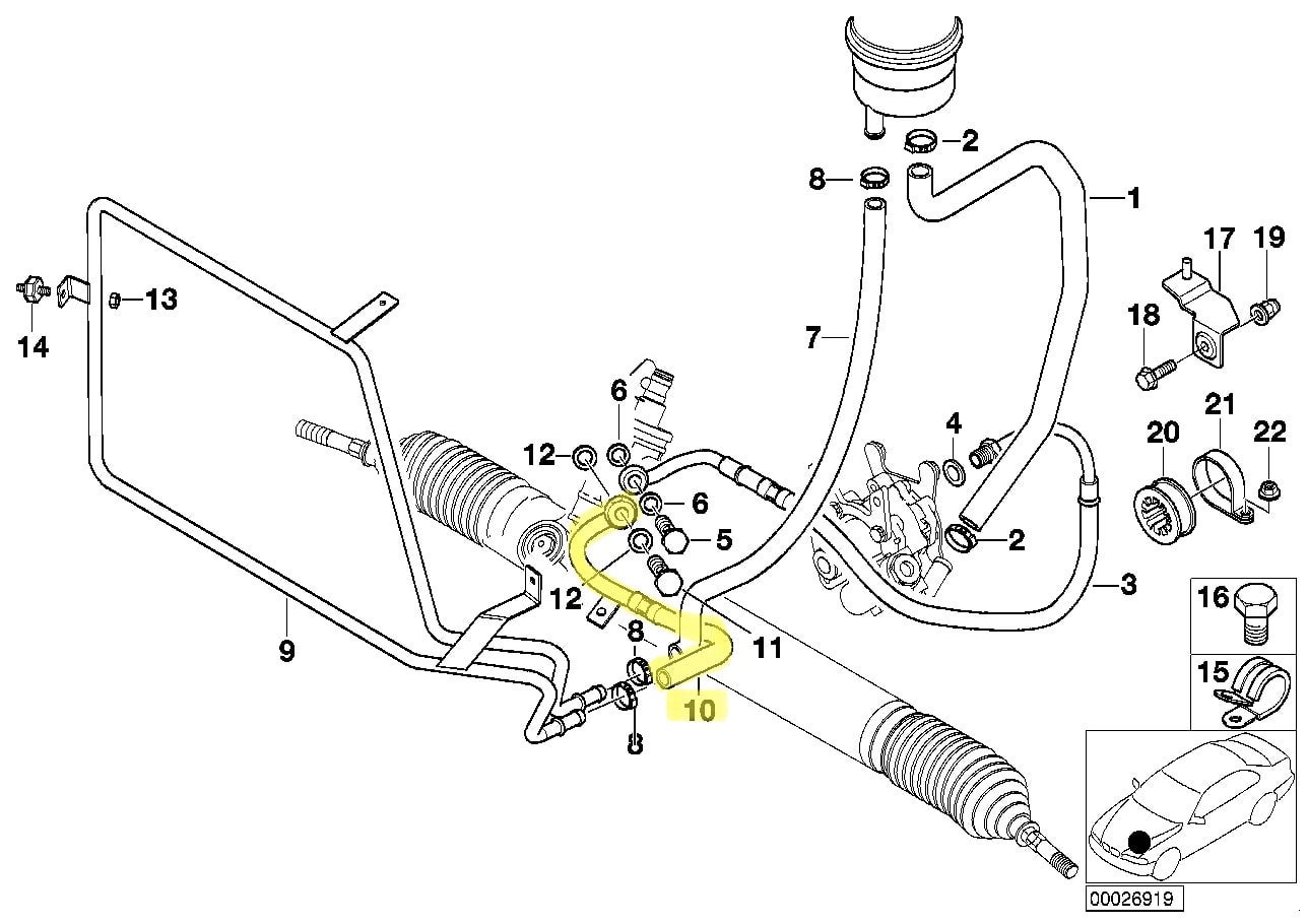 BMW Z3 E36 Power Steering Return Pipe 32411094452 | ZEDonist BMW Z3 E36 Power Steering Return Pipe 32411094452 | ZEDonist